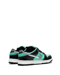 Мужские мятные кожаные низкие кеды с принтом от Nike