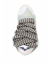 Мужские мятные кожаные низкие кеды от Lanvin