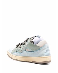 Мужские мятные кожаные низкие кеды от Lanvin