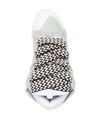 Мужские мятные кожаные низкие кеды от Lanvin