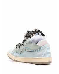 Мужские мятные кожаные низкие кеды от Lanvin