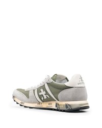 Мужские мятные кожаные низкие кеды от Premiata