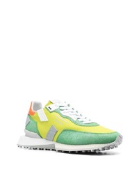 Мужские мятные кожаные низкие кеды от Ghoud