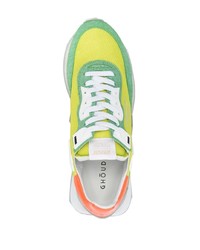 Мужские мятные кожаные низкие кеды от Ghoud