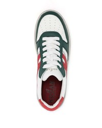 Мужские мятные кожаные низкие кеды от Hogan