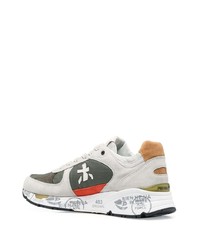 Мужские мятные кожаные низкие кеды от Premiata