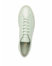 Мужские мятные кожаные низкие кеды от Common Projects