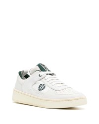 Мужские мятные кожаные низкие кеды от Bally