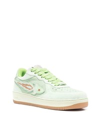 Мужские мятные кожаные низкие кеды от Enterprise Japan