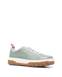 Мужские мятные кожаные низкие кеды от Thom Browne