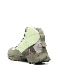 Мужские мятные кожаные повседневные ботинки от Roa