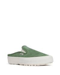 Мужские мятные кожаные слипоны от Vans