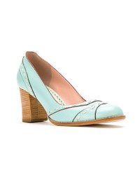 Мятные кожаные туфли от Sarah Chofakian