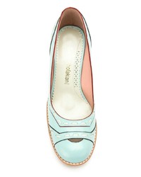 Мятные кожаные туфли от Sarah Chofakian