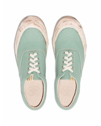 Мужские мятные низкие кеды из плотной ткани от VISVIM