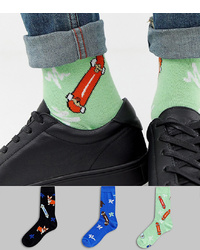 Мужские мятные носки с принтом от ASOS DESIGN