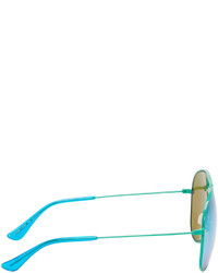 Мужские мятные солнцезащитные очки от Saint Laurent