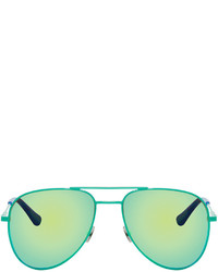 Мужские мятные солнцезащитные очки от Saint Laurent