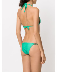 Мятный бикини-топ с украшением от Amir Slama