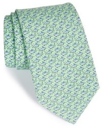 Мятный галстук с принтом