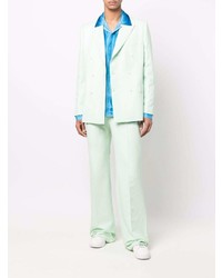 Мужской мятный двубортный пиджак от Casablanca