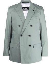 Мужской мятный двубортный пиджак от Karl Lagerfeld