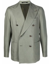Мужской мятный двубортный пиджак от Tagliatore
