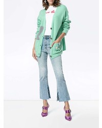 Женский мятный кардиган от Natasha Zinko