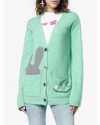 Женский мятный кардиган от Natasha Zinko