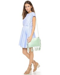 Мятный кожаный клатч от Loeffler Randall