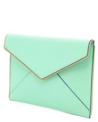 Мятный кожаный клатч от Rebecca Minkoff