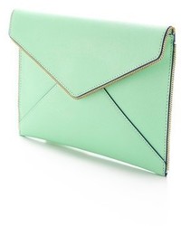 Мятный кожаный клатч от Rebecca Minkoff