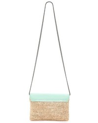 Мятный кожаный клатч от Loeffler Randall