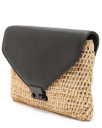 Мятный кожаный клатч от Loeffler Randall