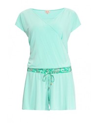 Мятный комбинезон с шортами от Petit Pas