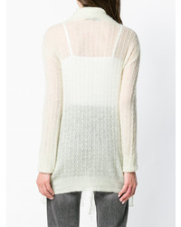 Женский мятный кружевной вязаный кардиган от Ermanno Scervino