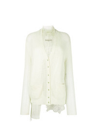 Мятный кружевной кардиган