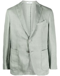 Мужской мятный льняной пиджак от Boglioli
