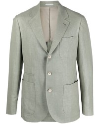 Мужской мятный льняной пиджак от Brunello Cucinelli
