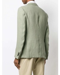 Мужской мятный льняной пиджак от Z Zegna