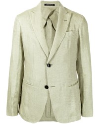 Мужской мятный льняной пиджак от Emporio Armani