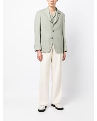 Мужской мятный льняной пиджак от Lardini