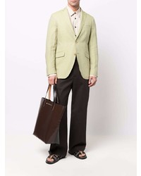 Мужской мятный льняной пиджак от Etro