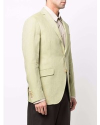 Мужской мятный льняной пиджак от Etro