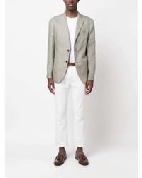 Мужской мятный льняной пиджак от Boglioli