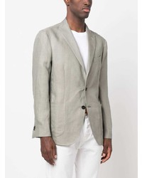 Мужской мятный льняной пиджак от Boglioli