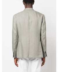 Мужской мятный льняной пиджак от Boglioli