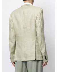 Мужской мятный льняной пиджак от Emporio Armani