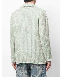 Мужской мятный пиджак с вышивкой от COOL T.M