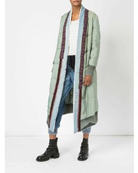Женский мятный пуховик от Greg Lauren